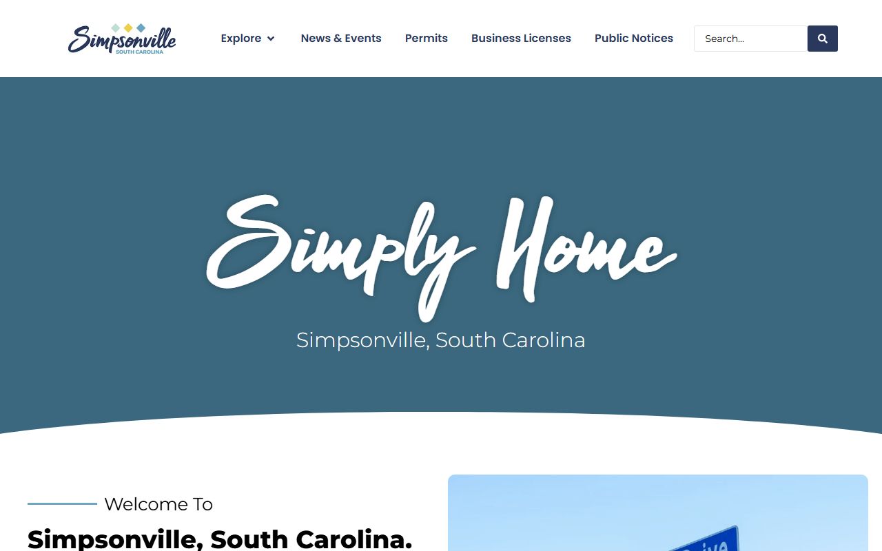 City of Simpsonville official website for Simpsonville South Carolina death records information