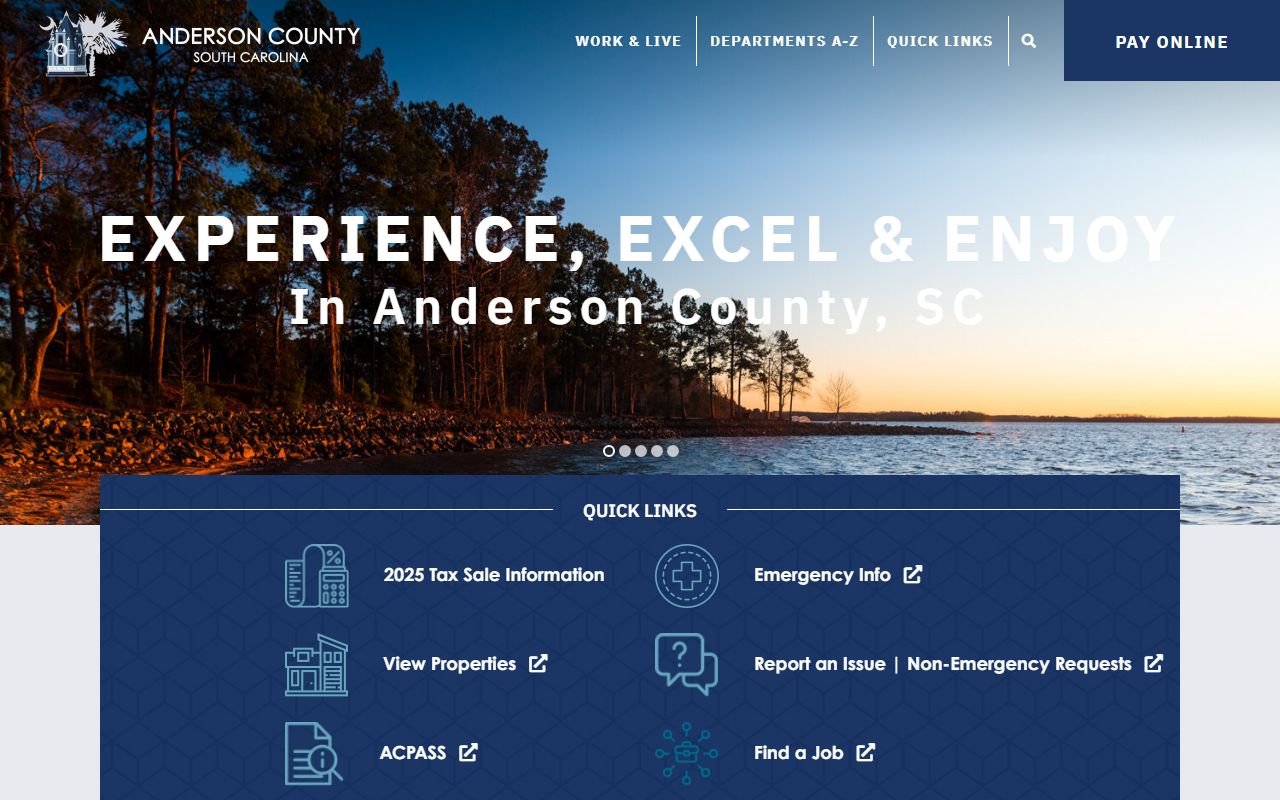 Anderson County Government website for Anderson County death records
