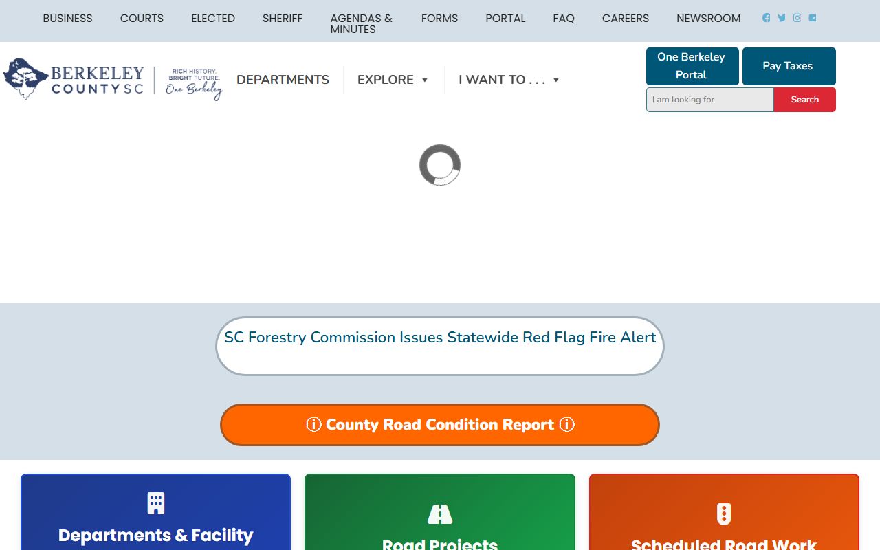 Berkeley County Government building in Moncks Corner, South Carolina, involved in Berkeley County death records administration