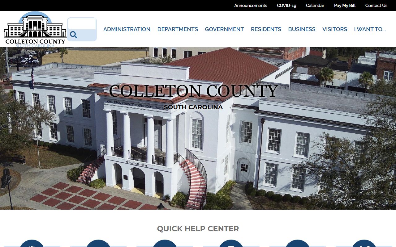 Colleton County Government website for Colleton County death records information