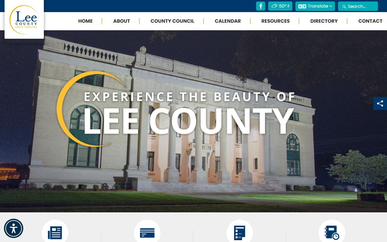 Lee County government website, a starting point for locating Lee County death records and local office contacts