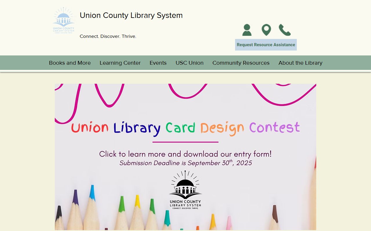 Union County Library website, a genealogy resource for Union County death records and family history research